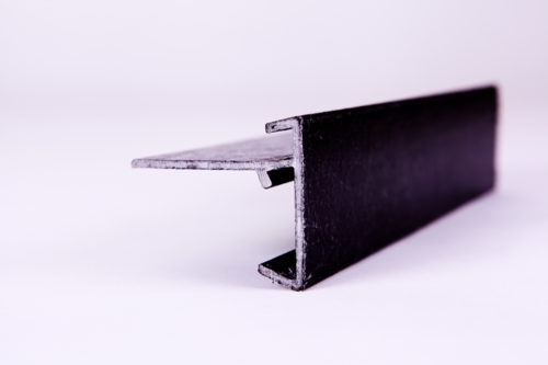 Glasstrim Type 6 Black 2.5 Mtrs GRP Roof Edge Trim